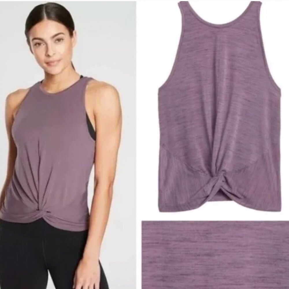 Athleta Essence Spacedye Twist‎ Tank in Purple Size S